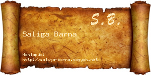 Saliga Barna névjegykártya